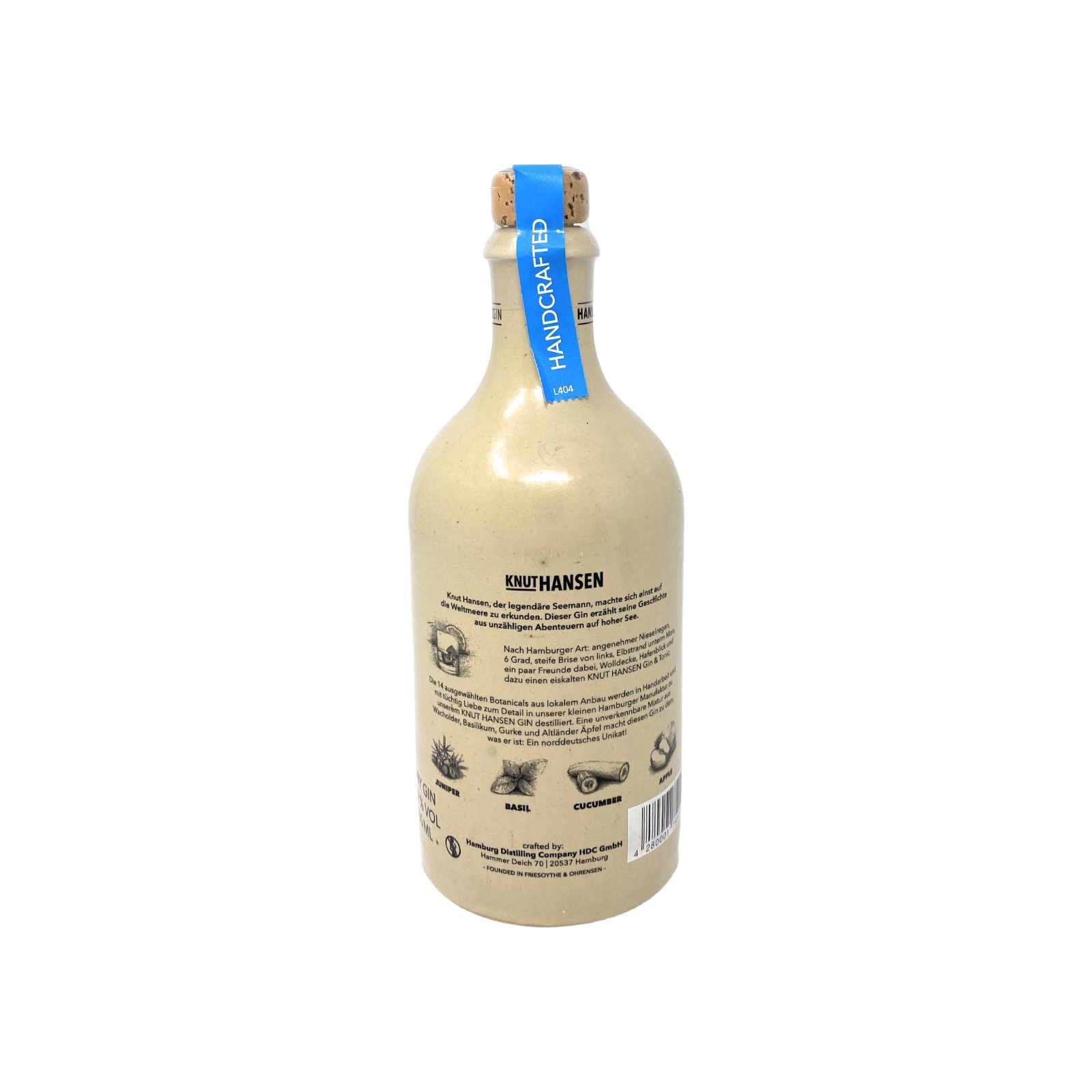 Gin Aktion! x Alkohol Keramik-Becher Spirituosen 1 :: Dry 1 KNUT 42% 0,5L & HANSEN