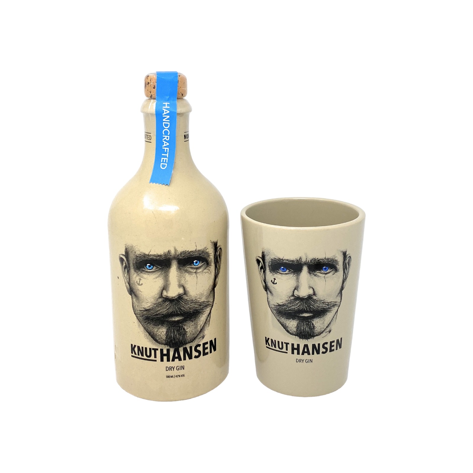 Spirituosen Aktion! :: KNUT HANSEN Dry Gin & 1 Keramik-Becher 1 x 0,5L  Alkohol 42%
