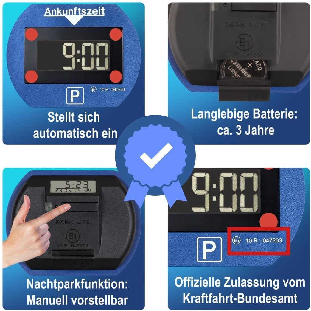 Hotdeals :: Park Lite, Parkuhr mit Zulassung vom Kraftfahrt-Bundesamt, Spart Zeit und Geld Dank automatischer Aktivierung