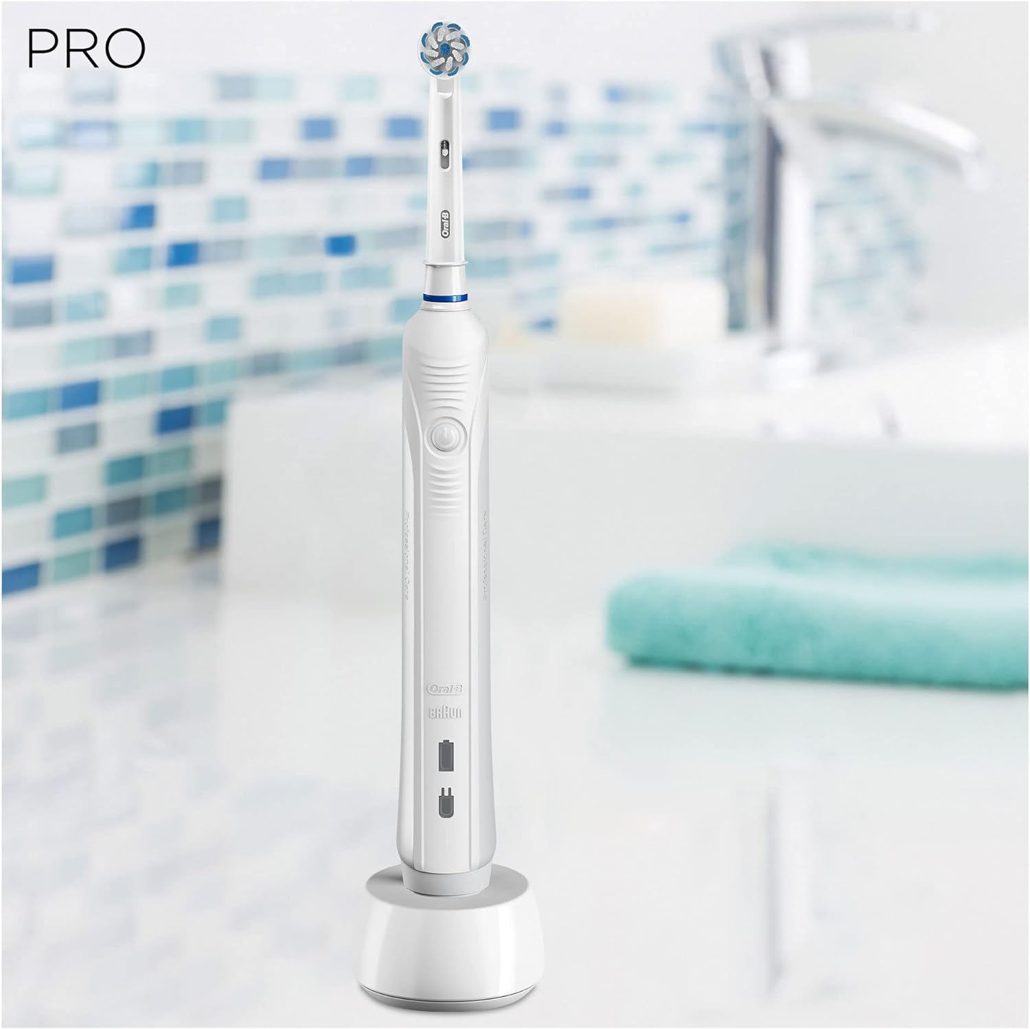 Hotdeals :: Lagerräumung :: Oral-B PRO 1 200 Elektrische  Zahnbürste/Electric Toothbrush für eine gründliche Zahnreinigung, 3  Putzprogamme, Drucksensor & Timer, 1 Sensitive Clean Aufsteckbürste,  Geschenk Mann/Frau, weiß 2er set