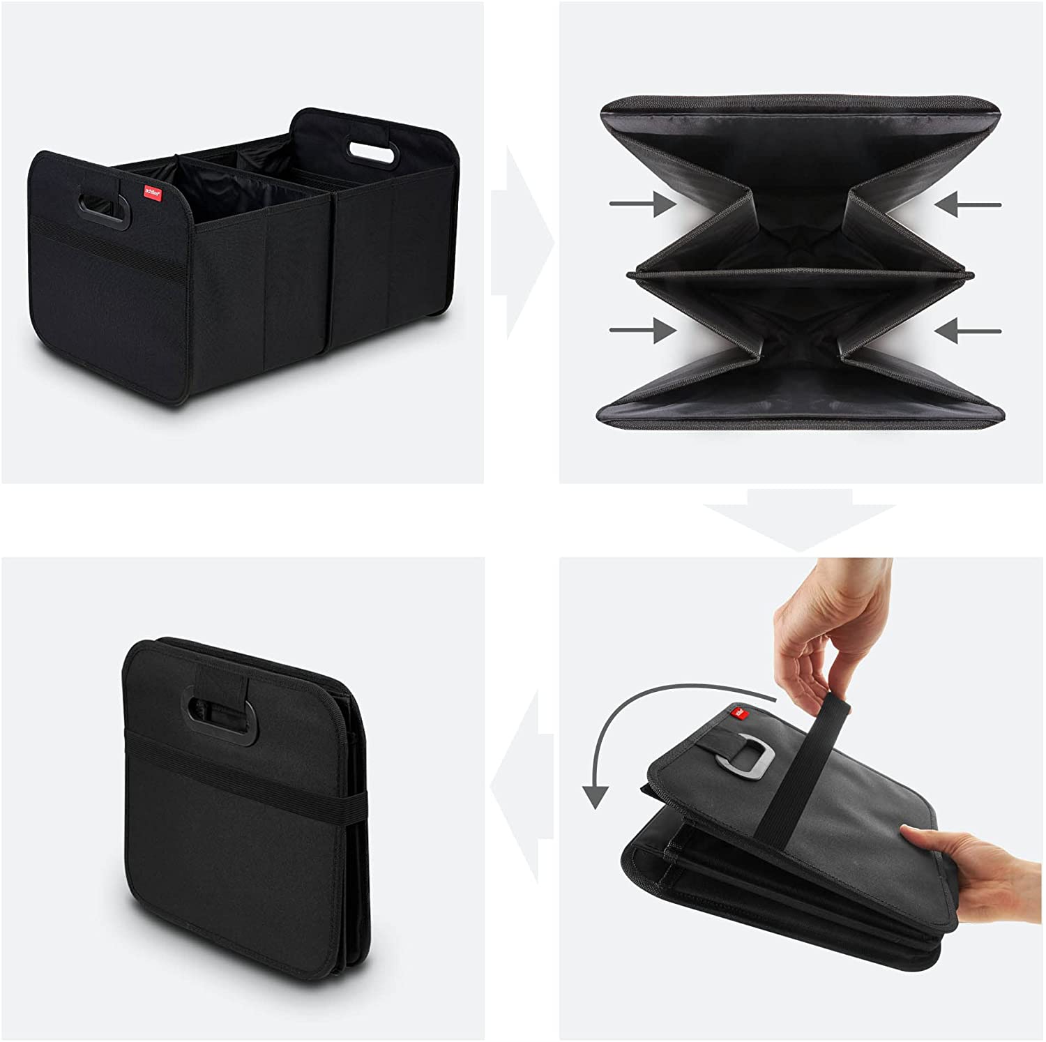 Auto-Faltbox XL+Filz-Kofferraumtasche, 2 tlg Kofferraum Taschen in
