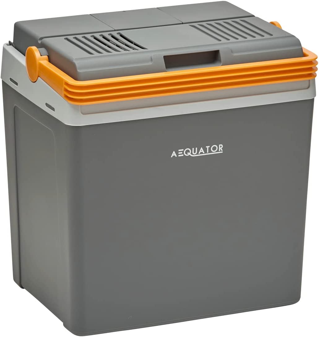 Aequator Tragbarer Kühlschrank, tragbare thermo-elektrische Kühlbox, 24  Liter, 12 V und 230 V für Auto, Thermoelektrische Kühlbox mit Kühl- und